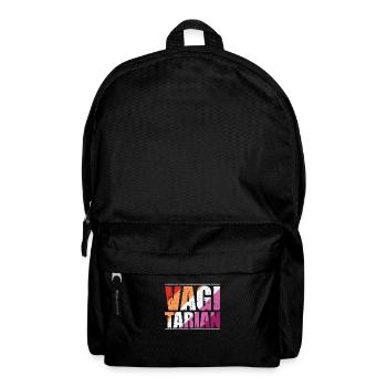 Vagitarian word allusion LGBT homosexual - Backpack - black - Front