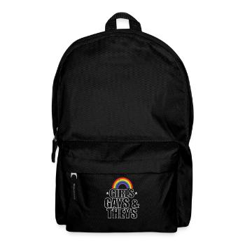 Girls Gays et Theys LGBT bunt Pride - Sac à dos - noir - Devant