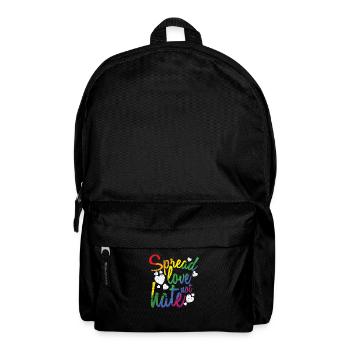 Spread Love not hate LGBT Rainbow - Backpack - black - Front