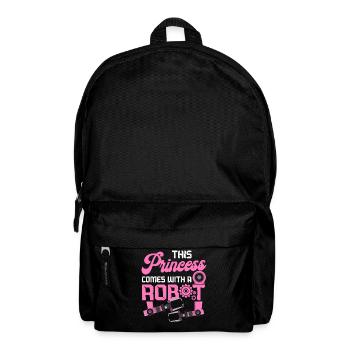 Robot Robotics Engineer Female - Backpack - black - Front