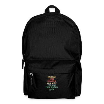 Hiking can change the way you see the world - Backpack - black - Front