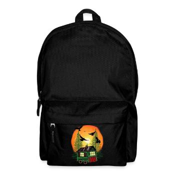 Waldbewohner Freizeit Bauwagen Camping Hütte Natur - Rucksack - Schwarz - Vorne