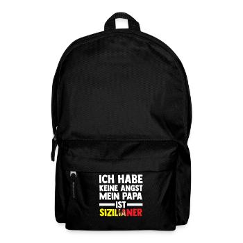 Ich habe keine Angst mein Papa ist Sizilianer - Rucksack - Schwarz - Vorne