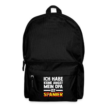Ich habe keine Angst mein Opa ist Spanier - Rucksack - Schwarz - Vorne