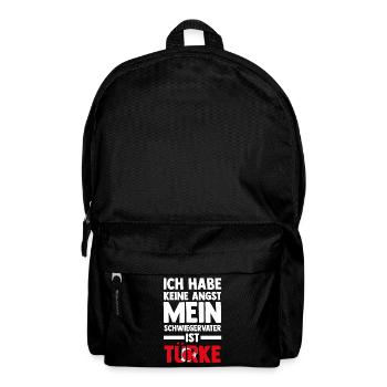 Ich habe keine Angst mein Schwiegervater ist Türke - Rucksack - Schwarz - Vorne