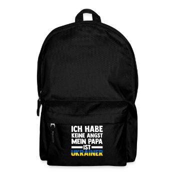 Ich habe keine Angst mein Papa ist Ukrainer - Rucksack - Schwarz - Vorne