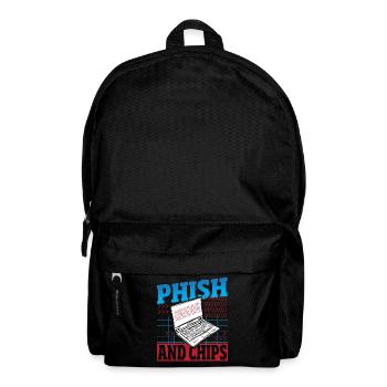 Phish and Chips Hacker Hacking Internet Network - Sac à dos - noir - Devant