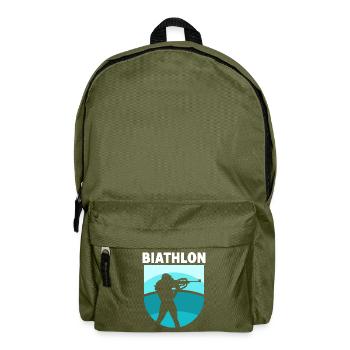 Biathlon Biathlon Biathlète Sport Biathlète - Sac à dos - vert olive - Devant