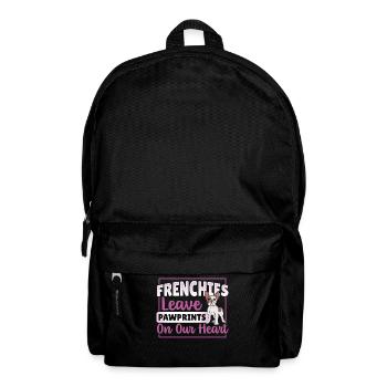 Frenchies Leave Pawprints on Our Heart French - Backpack - black - Front