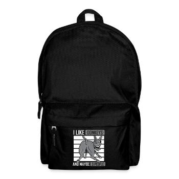 I like donkeys and maybe 3 people farm - Backpack - black - Front