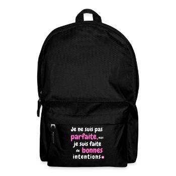 Je ne suis pas parfaite mais je suis - Sac à dos - noir - Devant