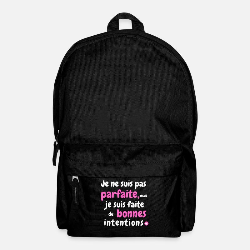 Je ne suis pas parfaite mais je suis - Sac à dos - noir