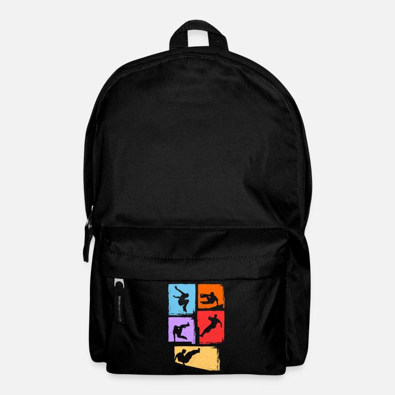 parkour läufer Parkour Parcouring Hindernisläufer - Rucksack - Schwarz