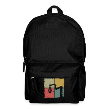 Robot Robotics Engineer Retro - Backpack - black - Front