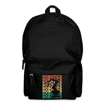 Robot Robotics Engineer Retro - Backpack - black - Front