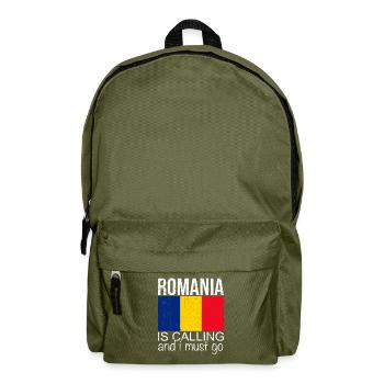 Roumanie Citation - Sac à dos - vert olive - Devant