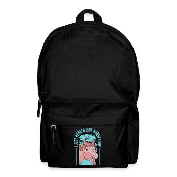 Ich Mag Pferde Einfach Sehr Reiter Reiten Pferd - Rucksack - Schwarz - Vorne