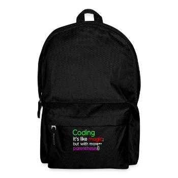 Funny programming shirt - Backpack - black - Front