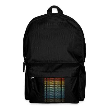 I am so many tractors old tractor farm truc - Backpack - black - Front