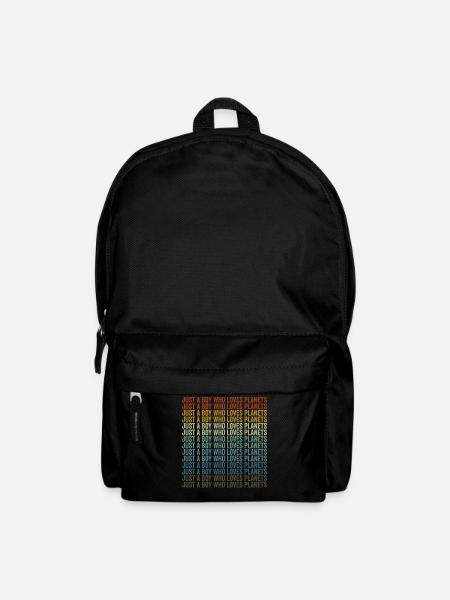 Just a boy who loves the planets solar system - Backpack - black