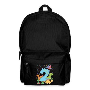 Herde Von Niedlichen Dinosauriern 2. Geburtstag 2 - Rucksack - Schwarz - Vorne