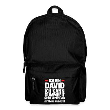 David - Rucksack - Schwarz - Vorne