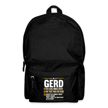 Gerd - Rucksack - Schwarz - Vorne