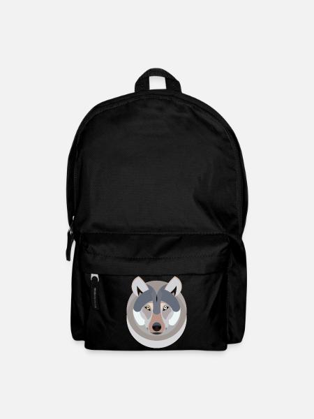 Wolf as a graphic - Backpack - black