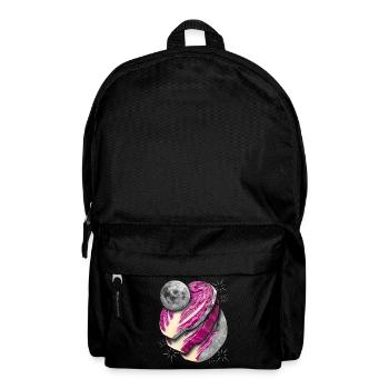 Surrealismus, Vollmond in Scheiben, Rotkohl - Rucksack - Schwarz - Vorne