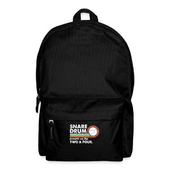 Snare Drum Pounds On The Marching Band Drummer - Backpack - black - Front