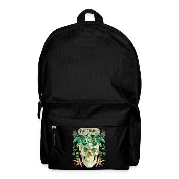 Lustiger Totenkopf, Plant-Daddy mit Grünpflanzen - Rucksack - Schwarz - Vorne