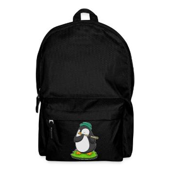 Pingouin Musicien Flûte Musique - Sac à dos - noir - Devant