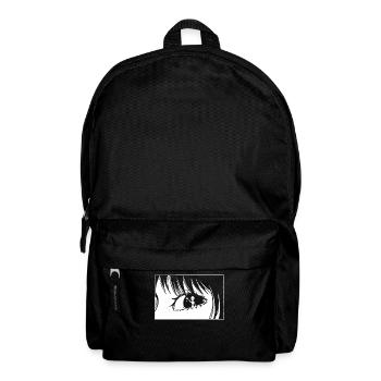 Cryptidcore Aesthetic Anime Eyes Alien - Rucksack - Schwarz - Vorne