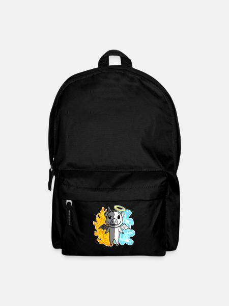 Schwein - Engel und Teufel - Rucksack - Schwarz