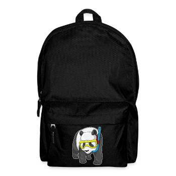 Panda Taucher Schnorchel Tauchen - Rucksack - Schwarz - Vorne