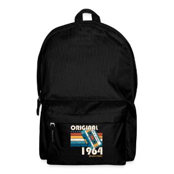 59e anniversaire cassette février Né en 1964 - Sac à dos - noir - Devant