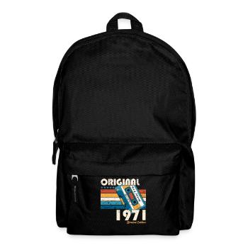 52e anniversaire cassette février Né en 1971 - Sac à dos - noir - Devant