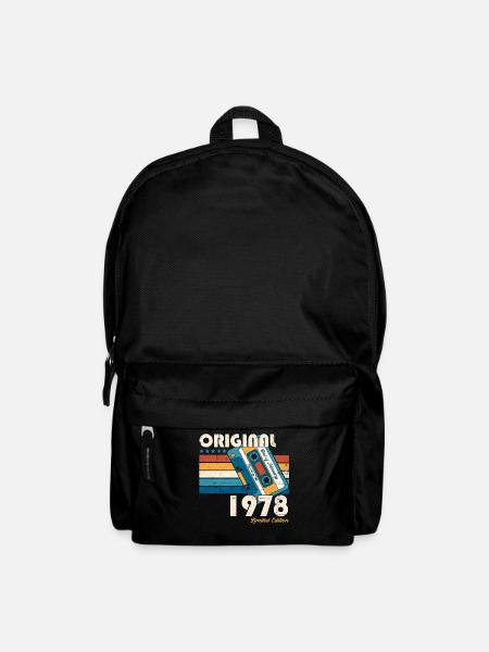 45e anniversaire cassette février né en 1978 - Sac à dos - noir