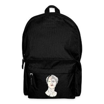 Angura Kei Masque Nô Esthétique Japonaise Foncée - Sac à dos - noir - Devant