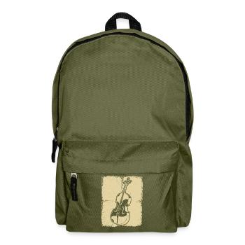Cello Cellospieler Cellist - Rucksack - Olivgrün - Vorne