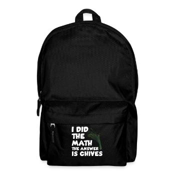 Chives lovers proverb - Backpack - black - Front