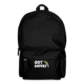 Lustiges Schnittlauch Wortspiel - Rucksack - Schwarz - Vorne