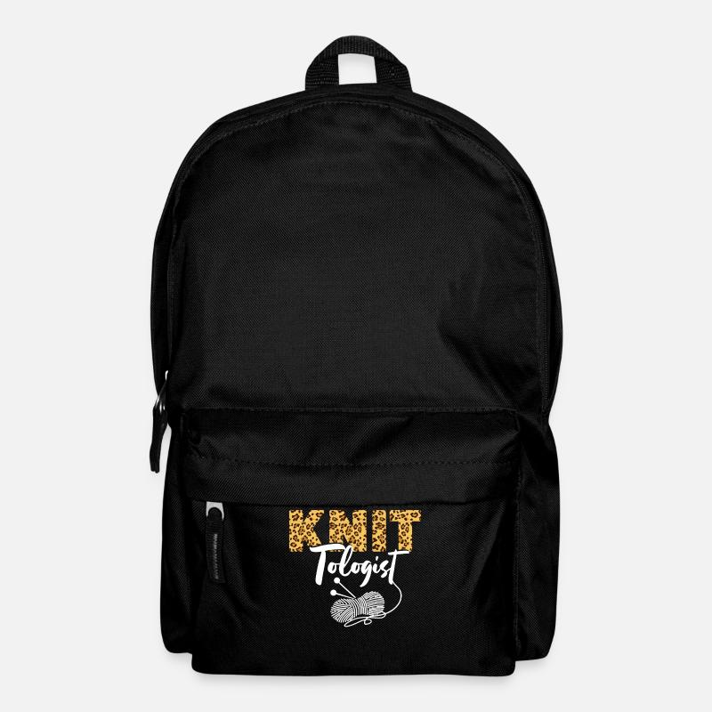 Knitting Knitter Leopard Cheetah - Rucksack - Schwarz