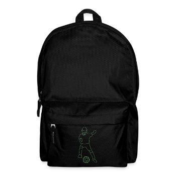 Football boy drawn - Backpack - black - Front