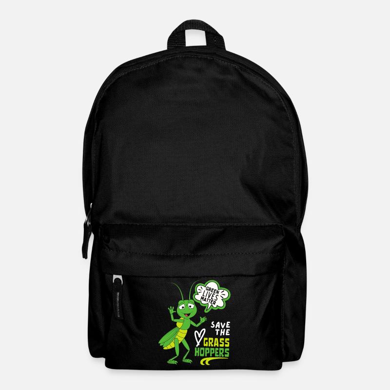 Comic Grashüpfer, lustiger Spruch Heuschrecke - Rucksack - Schwarz