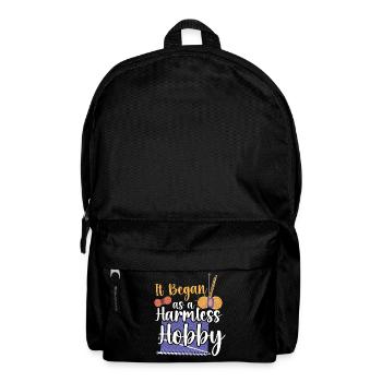 Knitting Knitter It Began As A - Backpack - black - Front