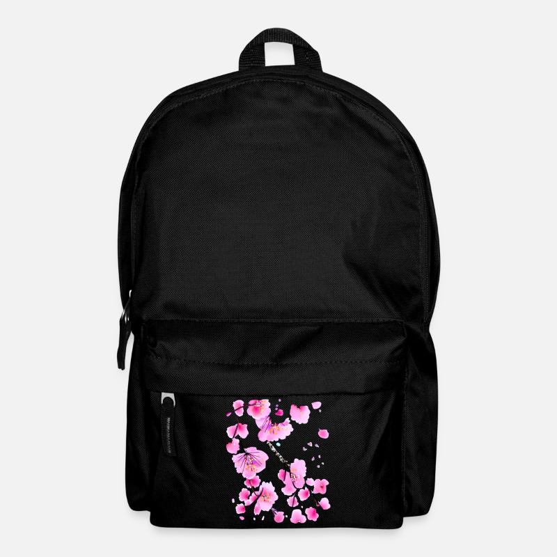 Sakura japonais en fleurs de cerisier - Sac à dos - noir