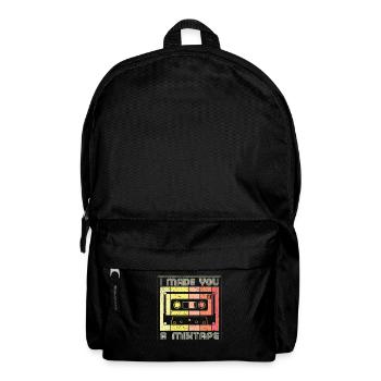 80s 90s Cassette Mixtape Retro Funny - Backpack - black - Front