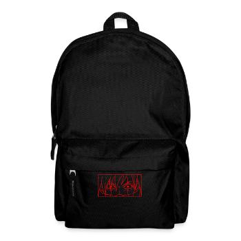 Clowncore Aesthetic Clown Anime Boy Eyes - Rucksack - Schwarz - Vorne