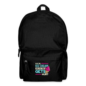 La crème glacée donne-moi de la crème glacée et de la glace sucrée congelée - Sac à dos - noir - Devant